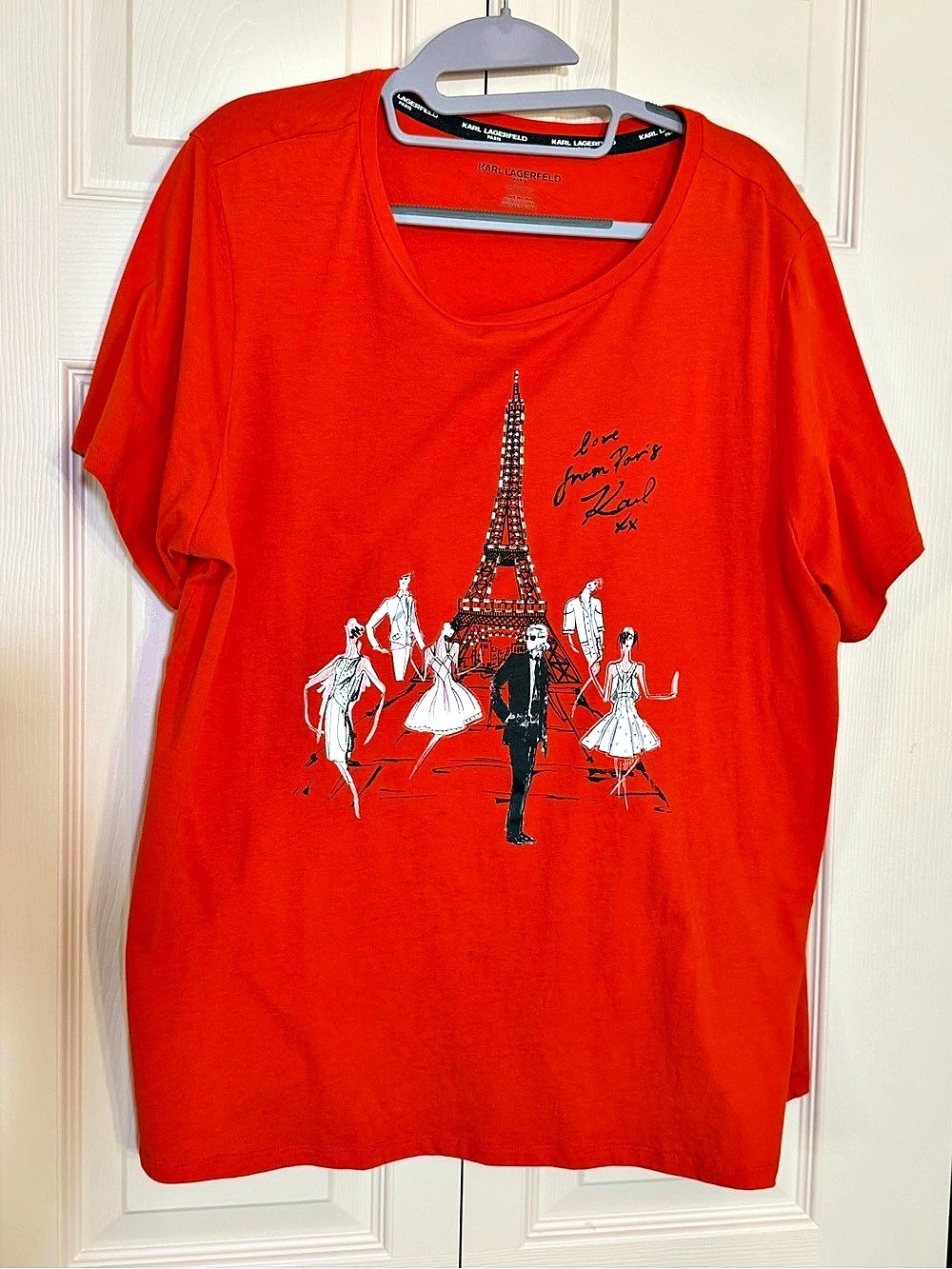 EUC, Red Karl Lagerfeld Paris Short Sleeve Top